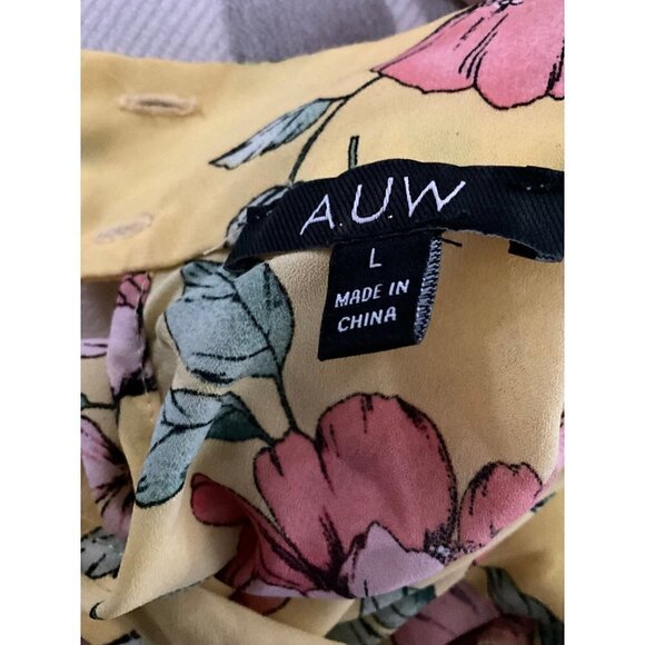 WOMEN’S Yellow‎ Floral Shirt Size Large - Picture 11 of 12